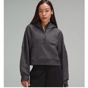 NEW NEVER WORN Lululemon Scuba Hoodie sz M/L black with silver shimmer